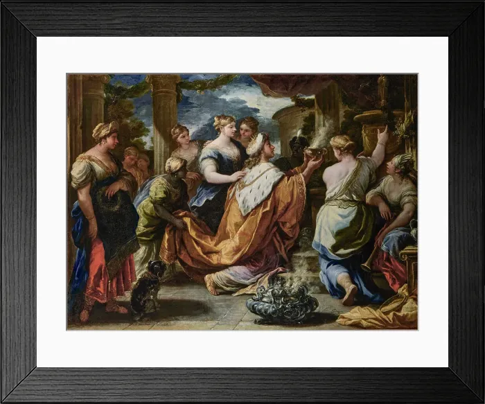 Framed Print : The Idolatry of King Solomon, c1684. Creator: Giordano, Luca (1632-1705) Framed Print : The Idolatry of King Solomon, c1684. Creator: Giordano, Luca (1632-1705)