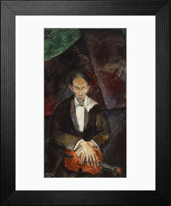Framed Print : The Violin Player, 1922. Creator: Alvar Cawén Framed Print : The Violin Player, 1922. Creator: Alvar Cawén