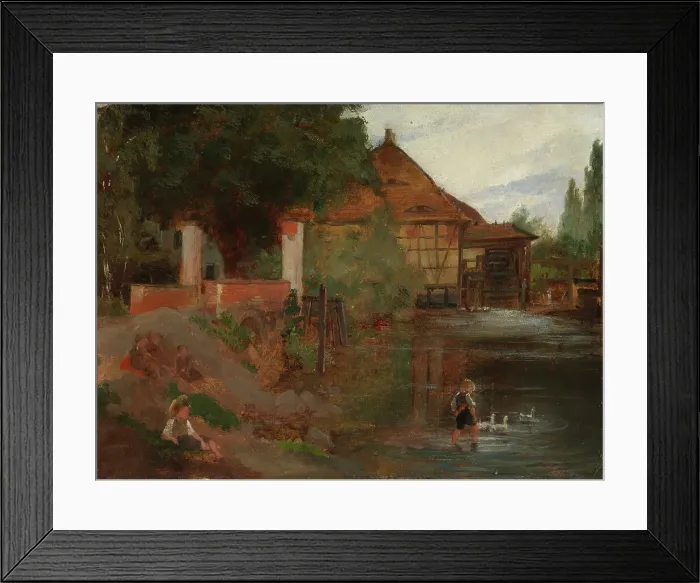 Framed Print : Milldam, Landscape from Germany, 1869. Creator: Fanny Churberg Framed Print : Milldam, Landscape from Germany, 1869. Creator: Fanny Churberg