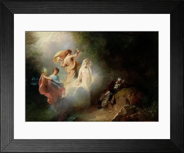 Framed Print : Beethoven's vision, 1882. Creator: Hausleithner, Rudolf (1840-1918) Framed Print : Beethoven's vision, 1882. Creator: Hausleithner, Rudolf (1840-1918)