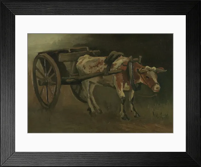 Framed Print : Oxcart, 1884. Creator: Gogh, Vincent, van (1853-1890)