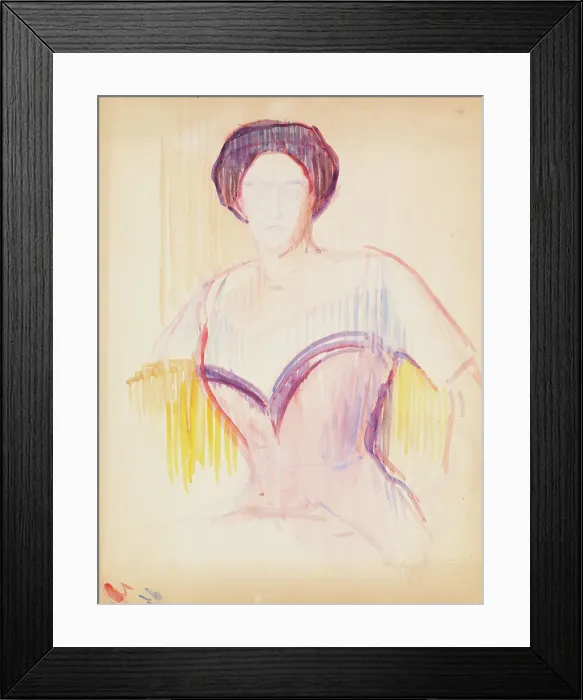Framed Print : Portrait sketch, c1910s. Creator: Verner Thome Framed Print : Portrait sketch, c1910s. Creator: Verner Thome