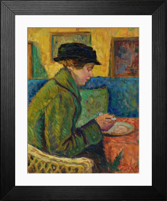 Framed Print : Woman in Profile, 1915. Creator: Alfred William Finch Framed Print : Woman in Profile, 1915. Creator: Alfred William Finch