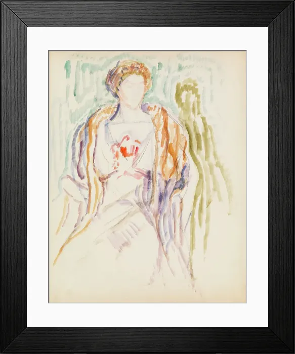 Framed Print : Portrait sketch, c1910s. Creator: Verner Thome Framed Print : Portrait sketch, c1910s. Creator: Verner Thome