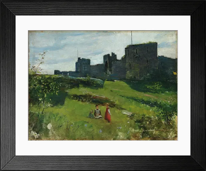 Framed Print : Landscape from Gotland (at city wall in Visby), 1888. Creator: Amelie Lundahl Framed Print : Landscape from Gotland (at city wall in Visby), 1888. Creator: Amelie Lundahl
