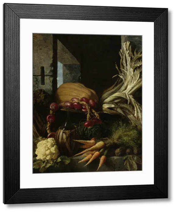 Framed Print : Vegetables in a cellar, 1883. Creator: Wladimir Swertschkoff Framed Print : Vegetables in a cellar, 1883. Creator: Wladimir Swertschkoff