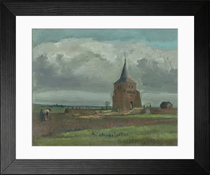 Framed Print : The old tower at Nuenen, 1884. Creator: Gogh, Vincent, van (1853-1890) Framed Print : The old tower at Nuenen, 1884. Creator: Gogh, Vincent, van (1853-1890)