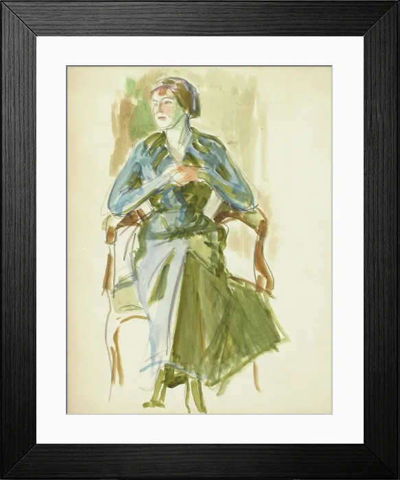 Framed Print : Sketch for a Portrait, c1910s. Creator: Verner Thome Framed Print : Sketch for a Portrait, c1910s. Creator: Verner Thome