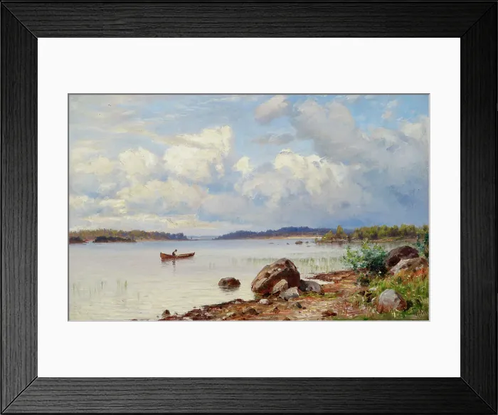 Framed Print : Lakeside Landscape from Tavastia. Creator: Hjalmar Munsterhjelm Framed Print : Lakeside Landscape from Tavastia. Creator: Hjalmar Munsterhjelm