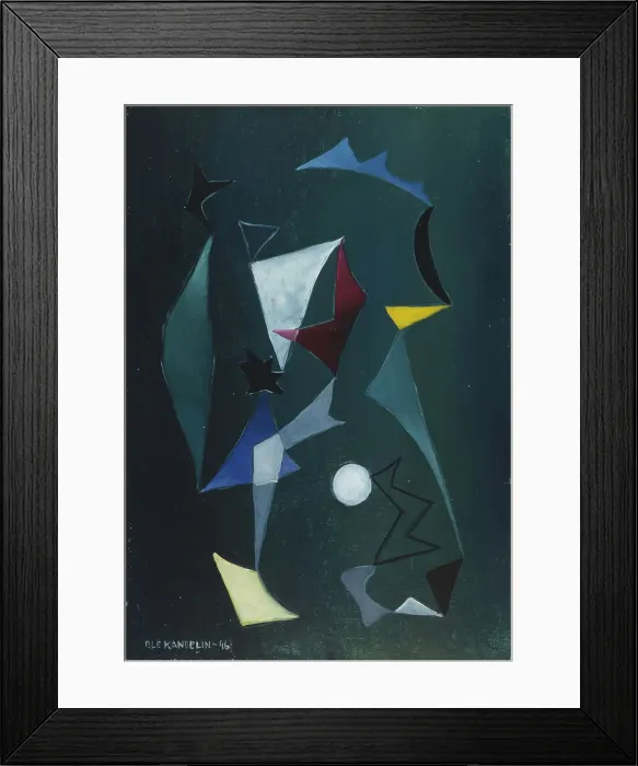 Framed Print : Composition, 1946. Creator: Ole Kandelin Framed Print : Composition, 1946. Creator: Ole Kandelin