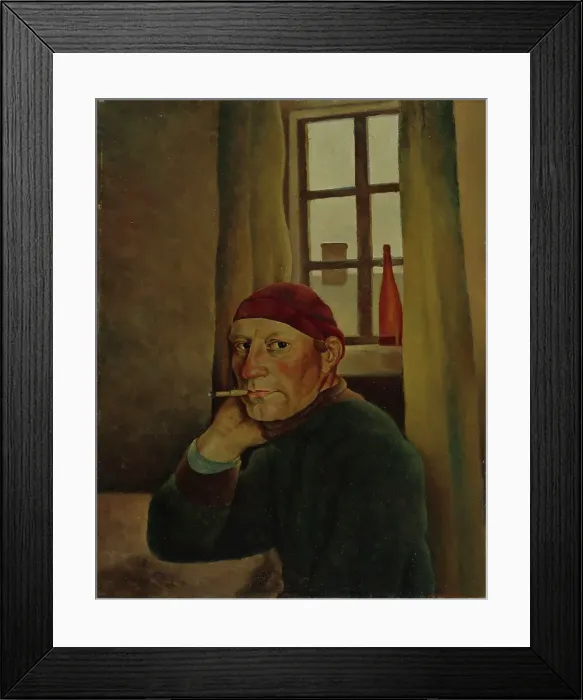 Framed Print : Self-Portrait, 1933. Creator: Vilho Lampi Framed Print : Self-Portrait, 1933. Creator: Vilho Lampi