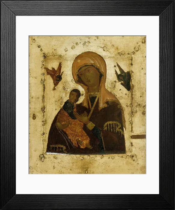 Framed Print : Our Lady of Sorrows, Russian icon, 1600-1615. Creator: Unknown Framed Print : Our Lady of Sorrows, Russian icon, 1600-1615. Creator: Unknown