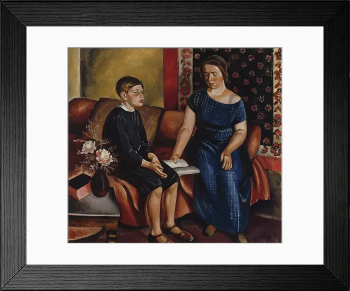 Framed Print : Hearing the Homework, 1923. Creator: Yrjö Aleksander Ollila Framed Print : Hearing the Homework, 1923. Creator: Yrjö Aleksander Ollila