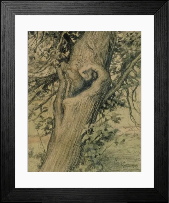 Framed Print : Old linden tree, 1903. Creator: Albert Edelfelt Framed Print : Old linden tree, 1903. Creator: Albert Edelfelt