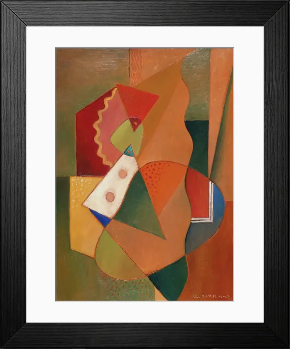 Framed Print : Composition, 1946. Creator: Ole Kandelin Framed Print : Composition, 1946. Creator: Ole Kandelin