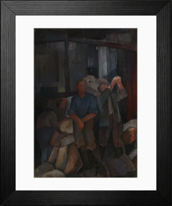Framed Print : Workers, 1917-1917. Creator: Alvar Cawén Framed Print : Workers, 1917-1917. Creator: Alvar Cawén