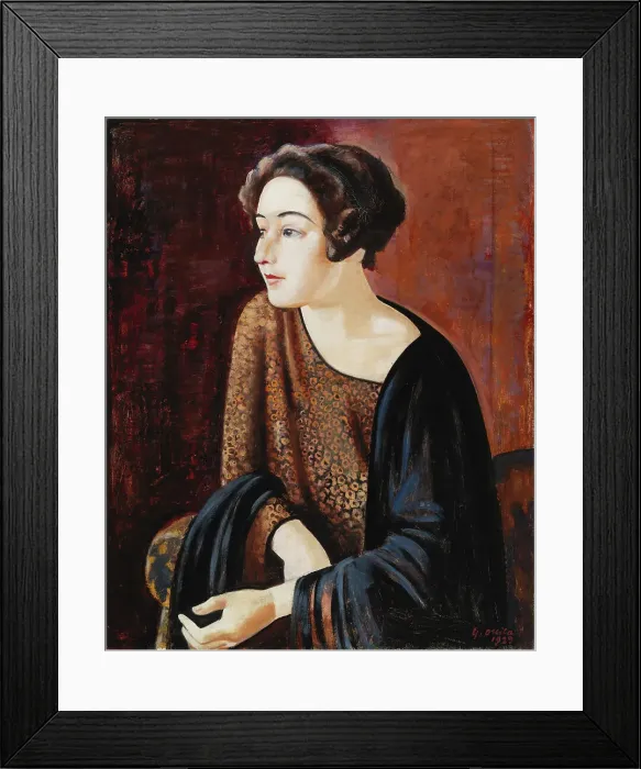 Framed Print : Portrait of The Poet Elina Vaara, 1929. Creator: Yrjö Aleksander Ollila Framed Print : Portrait of The Poet Elina Vaara, 1929. Creator: Yrjö Aleksander Ollila