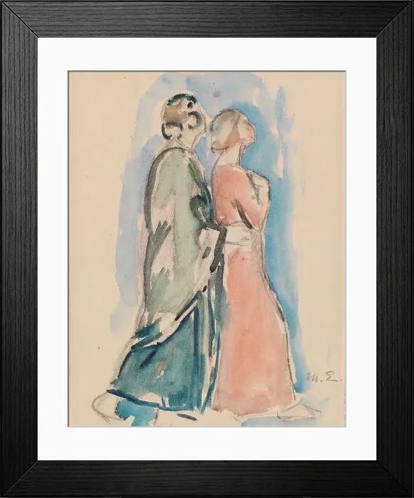 Framed Print : Sketch for the stained glass window Christus Resurrexit in Pori Church, 1920-1925. Creator: Magnus Enckell