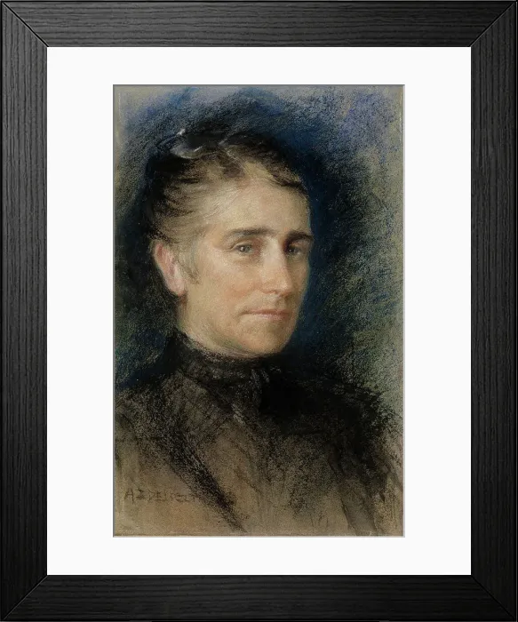 Framed Print : Portrait of Mrs. Emilie Krohn, 1893. Creator: Albert Edelfelt Framed Print : Portrait of Mrs. Emilie Krohn, 1893. Creator: Albert Edelfelt