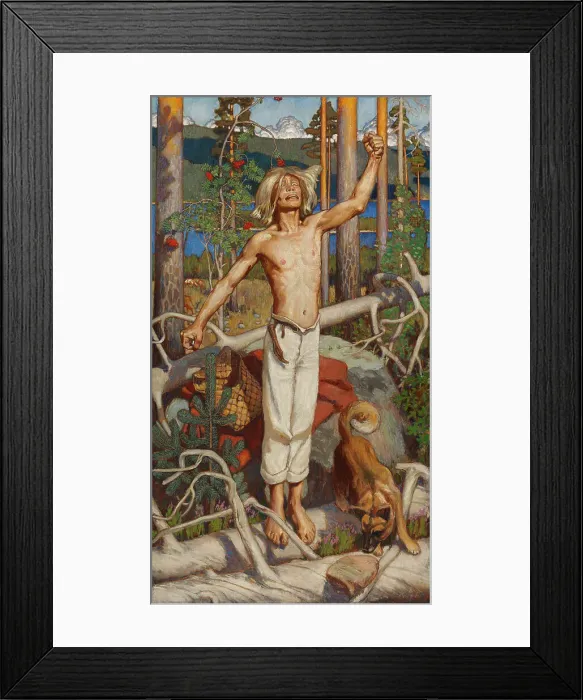 Framed Print : Kullervo's Curse, 1899. Creator: Akseli Gallen-Kallela Framed Print : Kullervo's Curse, 1899. Creator: Akseli Gallen-Kallela