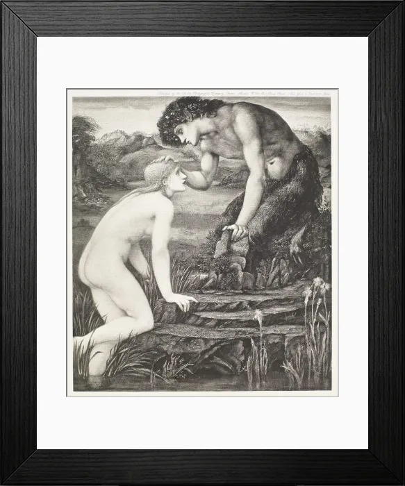 Framed Print : Pan and Psyche, c1870s, (1900). Creator: Unknown Framed Print : Pan and Psyche, c1870s, (1900). Creator: Unknown