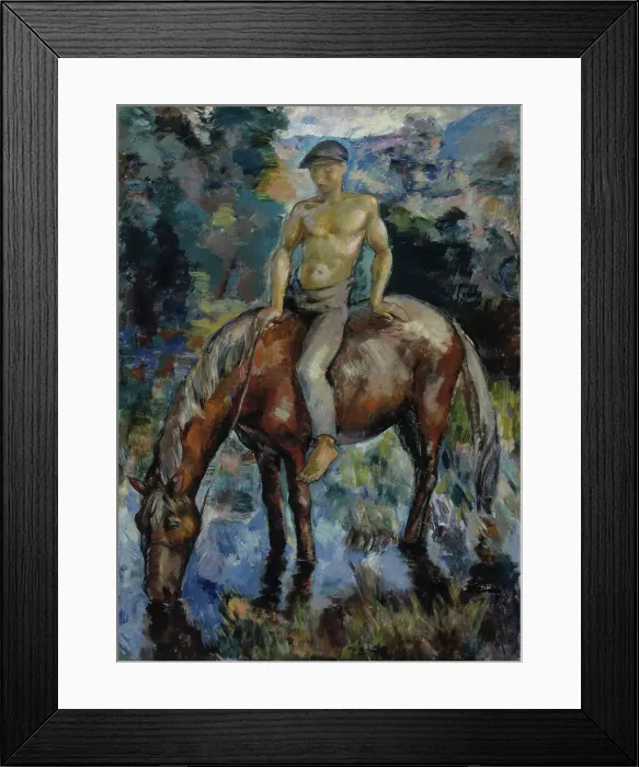 Framed Print : Watering the Horse, 1919. Creator: Yrjö Aleksander Ollila Framed Print : Watering the Horse, 1919. Creator: Yrjö Aleksander Ollila