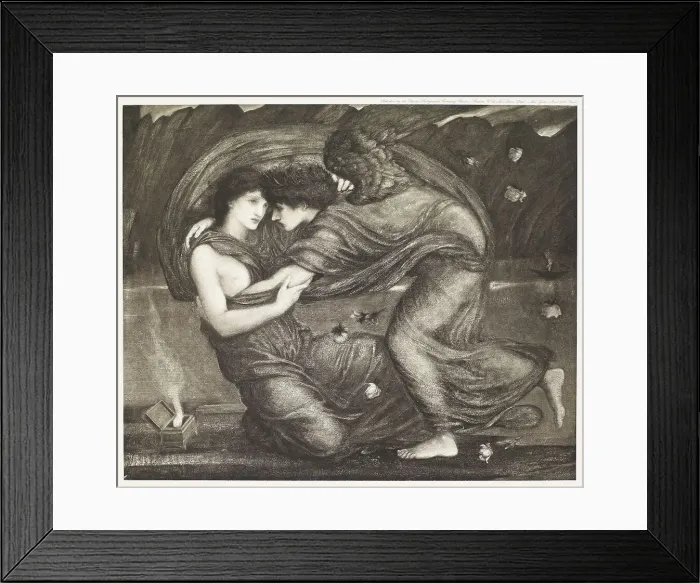 Framed Print : Cupid delivering Psyche, c1860s, (1900). Creator: Unknown