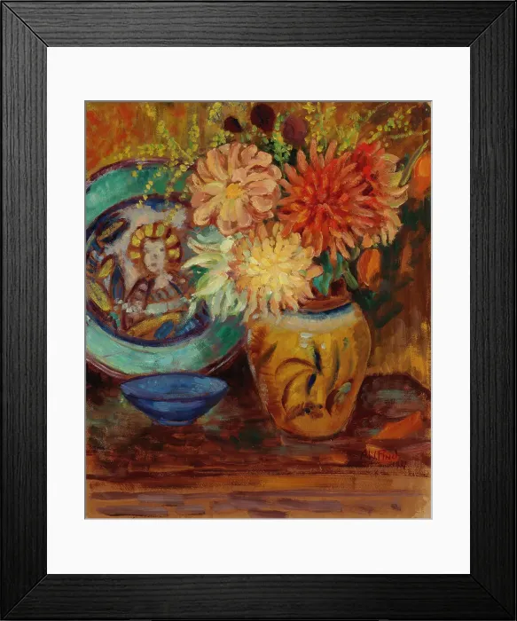 Framed Print : Chrysanthemums, 1927. Creator: Alfred William Finch Framed Print : Chrysanthemums, 1927. Creator: Alfred William Finch