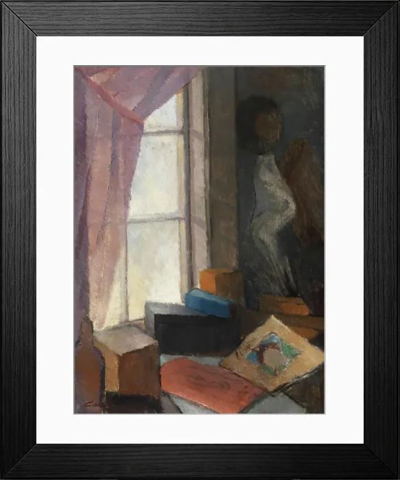 Framed Print : By the Window, 1918. Creator: Alvar Cawén Framed Print : By the Window, 1918. Creator: Alvar Cawén