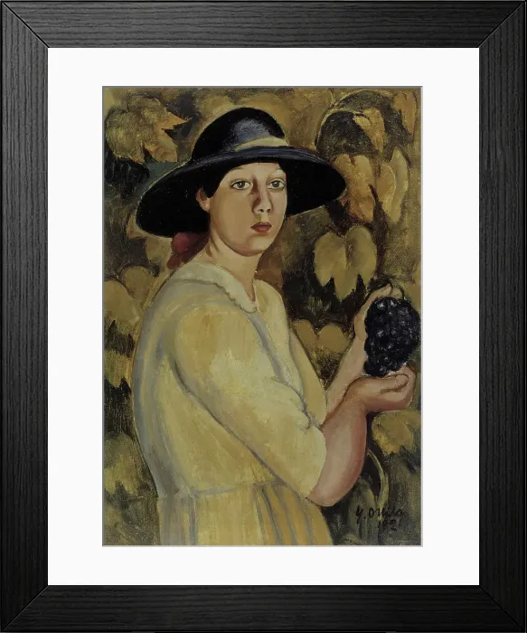 Framed Print : Girl with Grapes, 1921. Creator: Yrjö Aleksander Ollila Framed Print : Girl with Grapes, 1921. Creator: Yrjö Aleksander Ollila