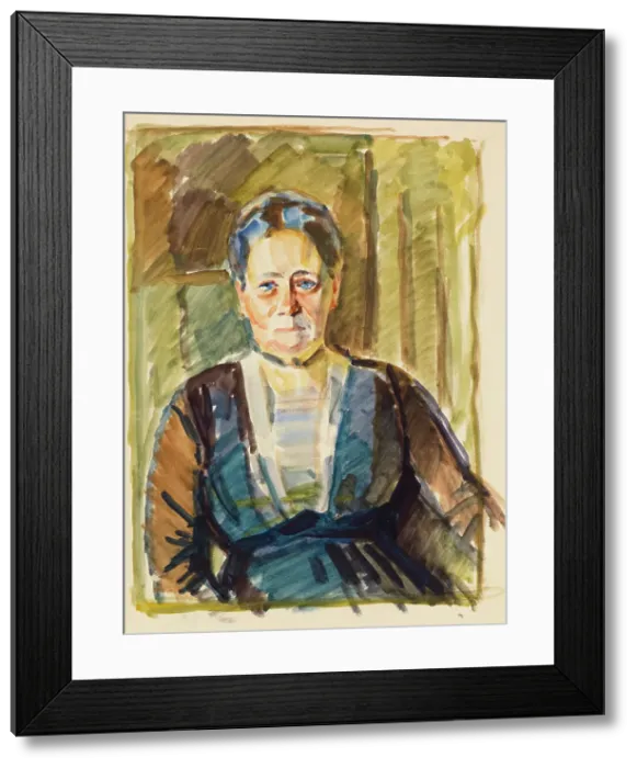 Framed Print : Portrait sketch, c1910s. Creator: Verner Thome