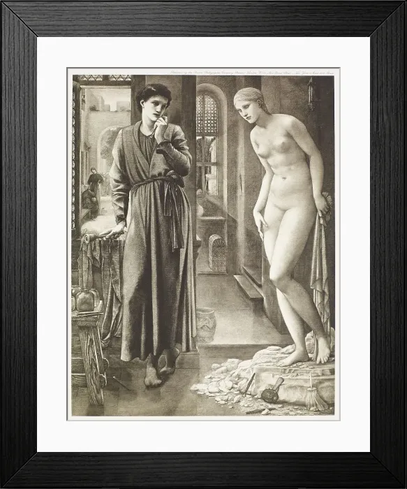 Framed Print : Pygmalion and the Image - The Hand Refrains, c1870s, (1900). Creator: Unknown Framed Print : Pygmalion and the Image - The Hand Refrains, c1870s, (1900). Creator: Unknown