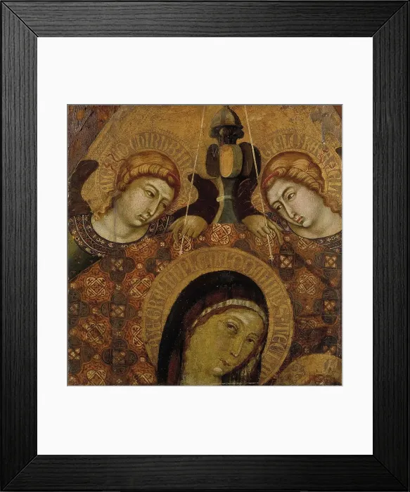 Framed Print : Madonna enthroned, fragment, 1300-1348. Creator: Niccolo di Segna Framed Print : Madonna enthroned, fragment, 1300-1348. Creator: Niccolo di Segna