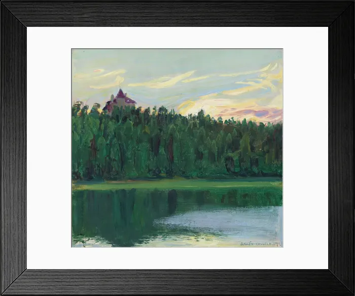 Framed Print : Lakeside Landscape, 1911. Creator: Akseli Gallen-Kallela Framed Print : Lakeside Landscape, 1911. Creator: Akseli Gallen-Kallela