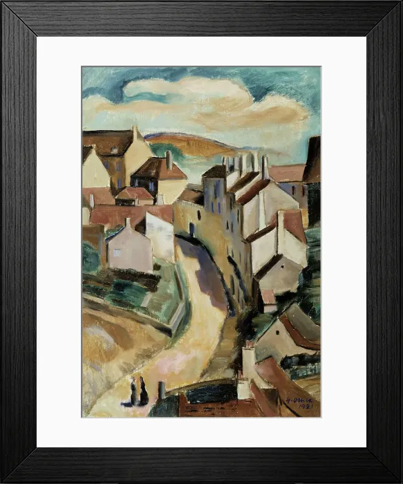 Framed Print : Street View in Semur, 1921. Creator: Yrjö Aleksander Ollila Framed Print : Street View in Semur, 1921. Creator: Yrjö Aleksander Ollila