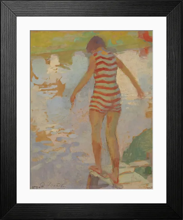 Framed Print : Swimmer Girl, 1913. Creator: Oskari Paatela Framed Print : Swimmer Girl, 1913. Creator: Oskari Paatela
