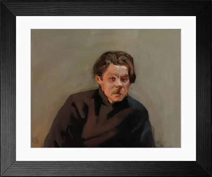 Framed Print : Portrait of Maxim Gorky, 1906. Creator: Akseli Gallen-Kallela Framed Print : Portrait of Maxim Gorky, 1906. Creator: Akseli Gallen-Kallela