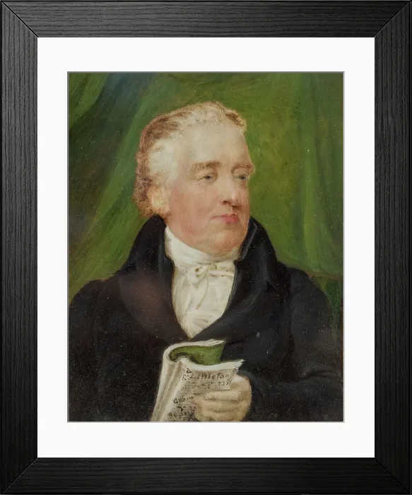 Framed Print : Miniature portrait of a man, 1825. Creator: Unknown Framed Print : Miniature portrait of a man, 1825. Creator: Unknown
