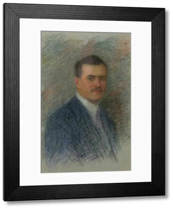 Framed Print : Portrait of a Man, Study, 1916-1917. Creator: Maria Wiik Framed Print : Portrait of a Man, Study, 1916-1917. Creator: Maria Wiik