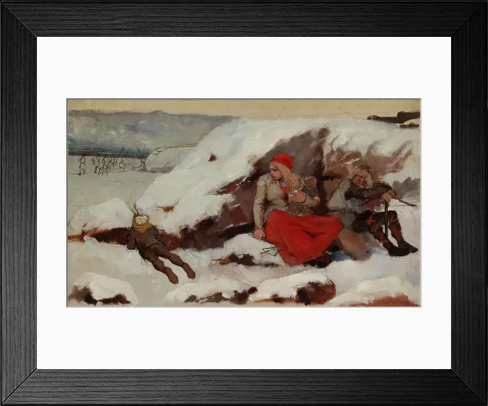 Framed Print : Burned Village, study, 1878-1879. Creator: Albert Edelfelt Framed Print : Burned Village, study, 1878-1879. Creator: Albert Edelfelt