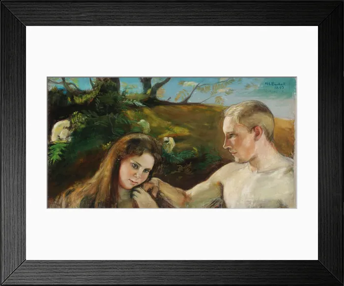 Framed Print : Adam and Eve, 1897. Creator: Magnus Enckell Framed Print : Adam and Eve, 1897. Creator: Magnus Enckell