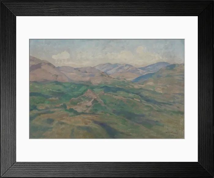 Framed Print : Landscape from the Sabine Mountains, 1926. Creator: Werner von Hausen Framed Print : Landscape from the Sabine Mountains, 1926. Creator: Werner von Hausen