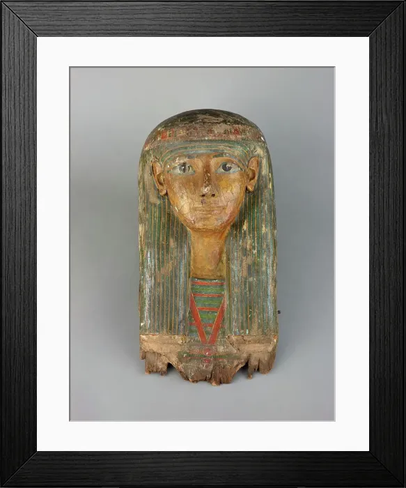 Framed Print : Funerary Mask, Ancient Egypt. Creator: Unknown Framed Print : Funerary Mask, Ancient Egypt. Creator: Unknown