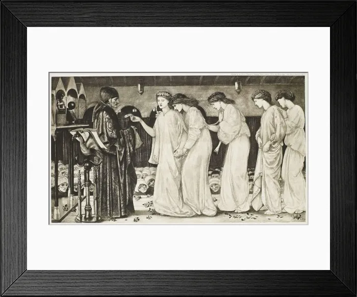 Framed Print : St George Series - Moritura, the Princess Draws the Lot, c1860s, (1900). Creator: Unknown Framed Print : St George Series - Moritura, the Princess Draws the Lot, c1860s, (1900). Creator: Unknown