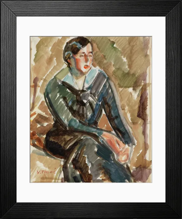 Framed Print : Portrait sketch, c1910s. Creator: Verner Thome Framed Print : Portrait sketch, c1910s. Creator: Verner Thome