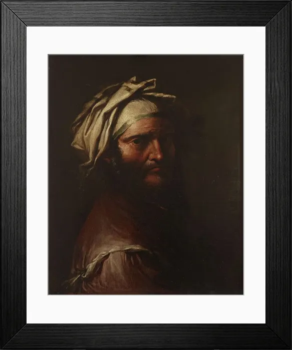 Framed Print : Head of a Man with a Turban, 1649-1655. Creator: Salvator Rosa Framed Print : Head of a Man with a Turban, 1649-1655. Creator: Salvator Rosa