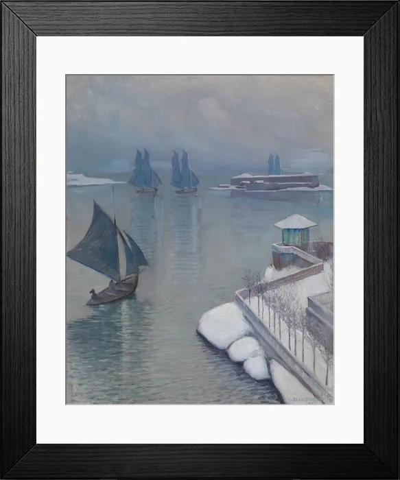Framed Print : First Snow, 1896. Creator: Vaino Blomstedt Framed Print : First Snow, 1896. Creator: Vaino Blomstedt