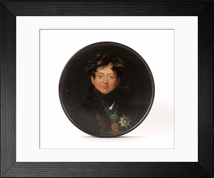 Framed Print : Portrait of King George IV, 1822. Creator: Samuel Raven Framed Print : Portrait of King George IV, 1822. Creator: Samuel Raven