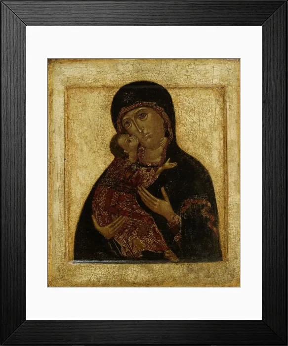 Framed Print : Virgin of Vladimir, Russian icon, 1600-1610. Creator: Unknown Framed Print : Virgin of Vladimir, Russian icon, 1600-1610. Creator: Unknown