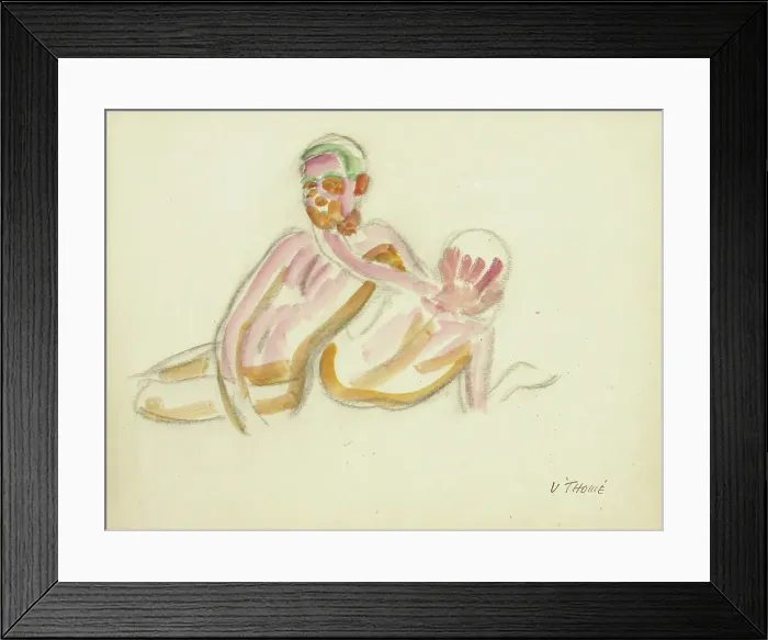 Framed Print : Two naked boys, c1910s. Creator: Verner Thome Framed Print : Two naked boys, c1910s. Creator: Verner Thome